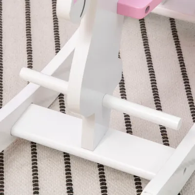 Little Wooden Rocking Horse Toy for Kids Imaginative Play, Childrens Small Baby Rocking Horse Ride