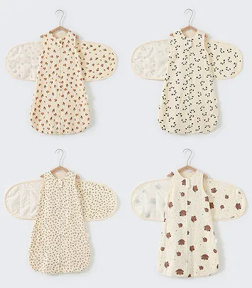 Baby Sleeping Bag Vest Cotton Gauze 4 Layers Bellyband Anti-startle Gro-bag