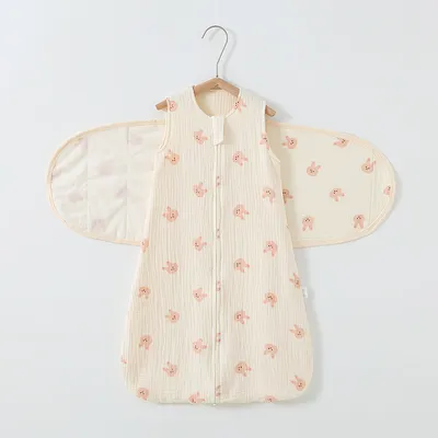 Baby Sleeping Bag Vest Cotton Gauze 4 Layers Bellyband Anti-startle Gro-bag
