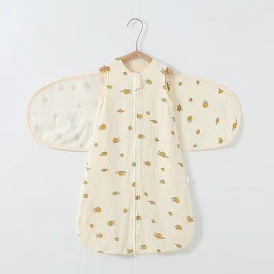 Baby Sleeping Bag Vest Cotton Gauze 4 Layers Bellyband Anti-startle Gro-bag