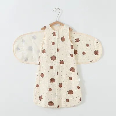 Baby Sleeping Bag Vest Cotton Gauze 4 Layers Bellyband Anti-startle Gro-bag
