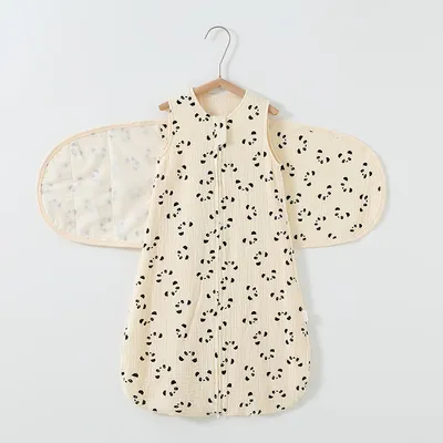 Baby Sleeping Bag Vest Cotton Gauze 4 Layers Bellyband Anti-startle Gro-bag