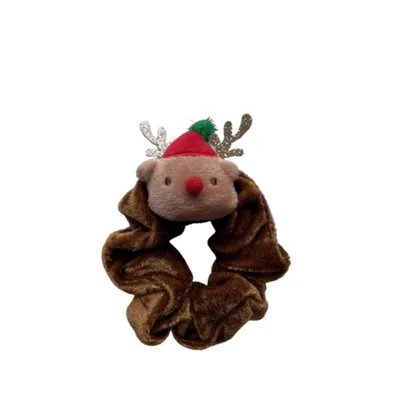 Santa Claus Cartoon Head Elk Hair Ring Headdress