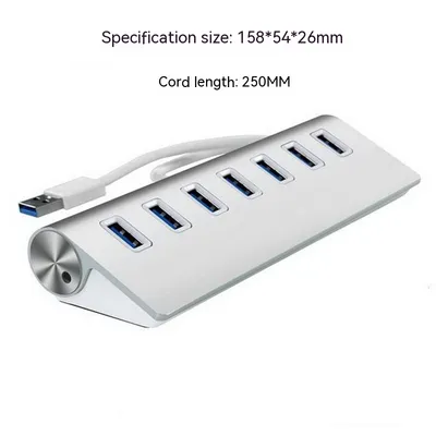 USB30 Seven-port Hub Mobile Phone Charging Aluminum Alloy Material