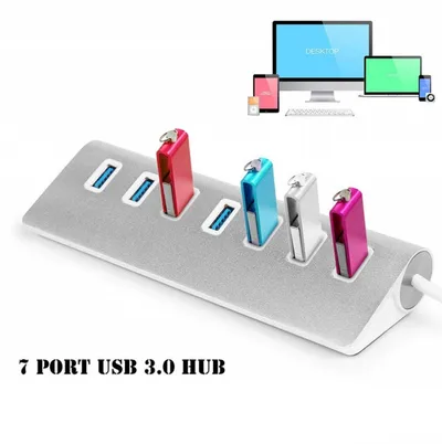 USB30 Seven-port Hub Mobile Phone Charging Aluminum Alloy Material