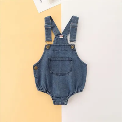Newborn Jumpsuit Baby Cloth Denim Brace