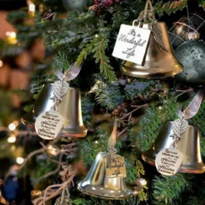 Wings Christmas Campanula Bells Souvenir Metal Pendant
