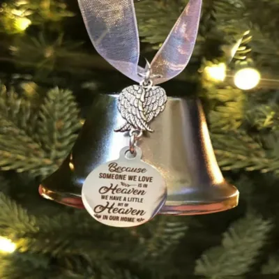 Wings Christmas Campanula Bells Souvenir Metal Pendant