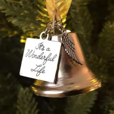 Wings Christmas Campanula Bells Souvenir Metal Pendant