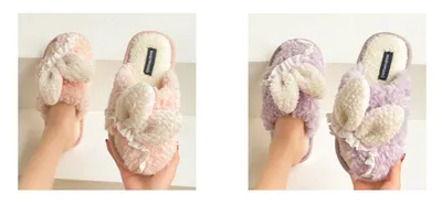 Indoor Students Warm-keeping Plush Winter Home Slippers
