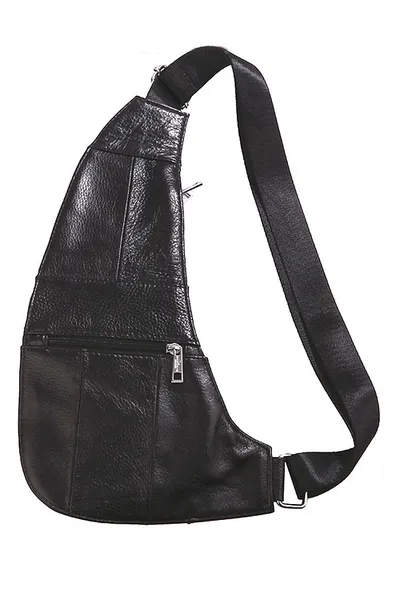 Leather Men's Chest Bag First Layer Cowhide Casual Satchel