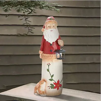Resin New Crafts Creative Decoration Snowman Led Solar Lamp Snowman Under Street Lamp