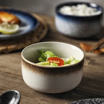 Ceramic Bowl Dining Bowl Salad Bowl Household Tableware Restaurant