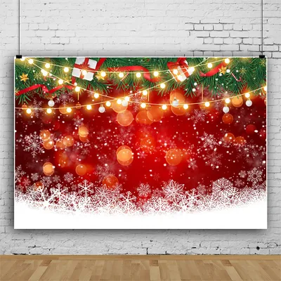 Christmas Red Background Wall Spot Snowflake Shooting Props Photography Background Fabric