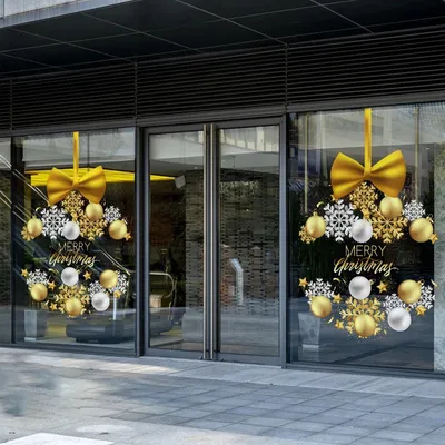 Decorative Stickers Jewelry Shop Layout Shopping Mall Christmas Garland