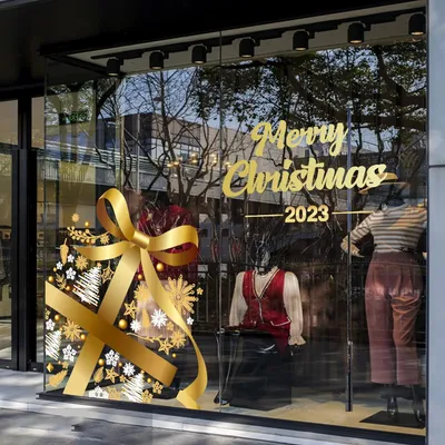 Decorative Stickers Jewelry Shop Layout Shopping Mall Christmas Garland