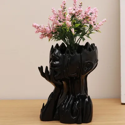 Resin New Goddess Head Flower Pot Home Garden Decoration Melting Woman