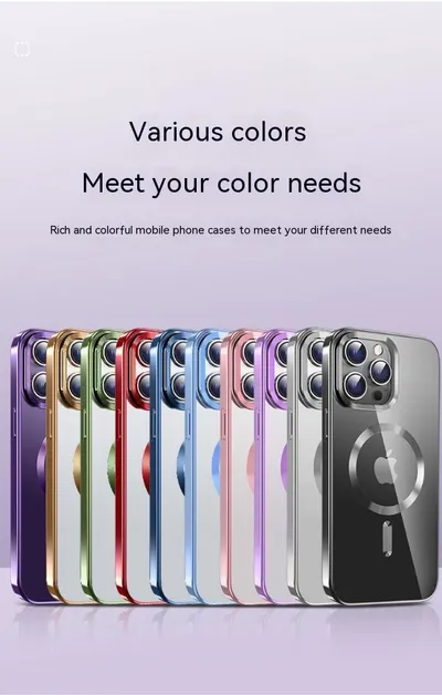 New Electroplated Magnetic Transparent Phone Case