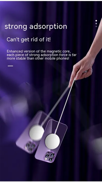 New Electroplated Magnetic Transparent Phone Case