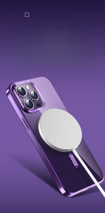 New Electroplated Magnetic Transparent Phone Case