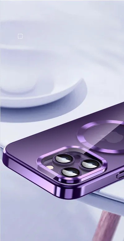 New Electroplated Magnetic Transparent Phone Case