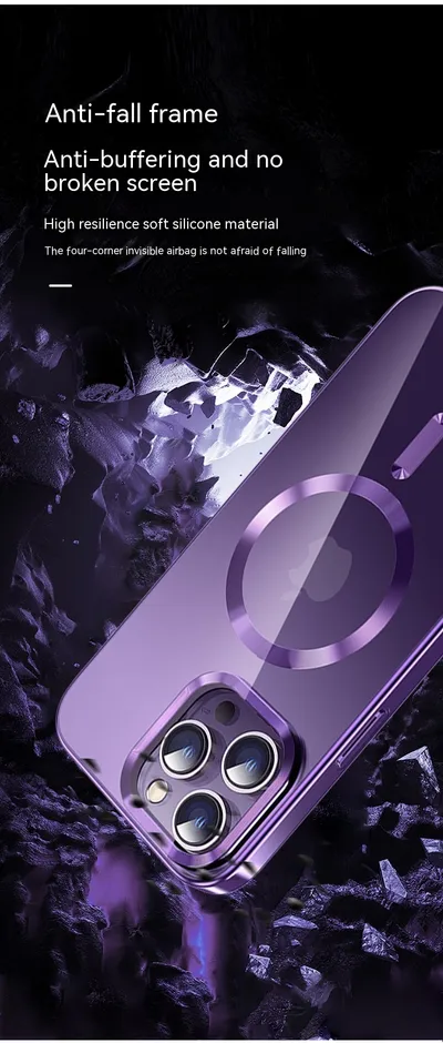 New Electroplated Magnetic Transparent Phone Case