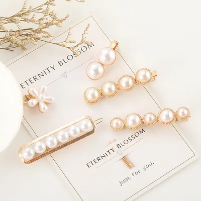 Slip-on Pearl Bow Hair Clip