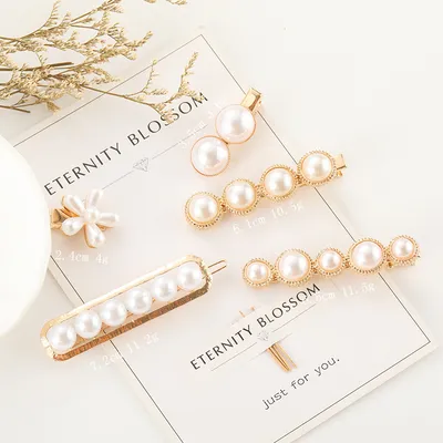 Slip-on Pearl Bow Hair Clip
