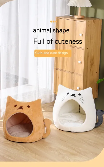 Cat Nest Winter Warm Closed Thickened Autumn And Winter Cold-proof