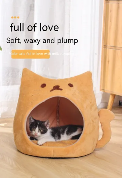 Cat Nest Winter Warm Closed Thickened Autumn And Winter Cold-proof