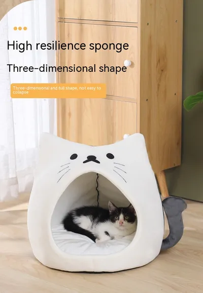 Cat Nest Winter Warm Closed Thickened Autumn And Winter Cold-proof