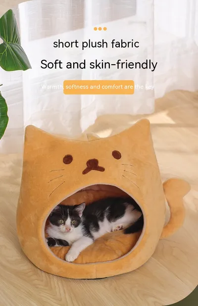 Cat Nest Winter Warm Closed Thickened Autumn And Winter Cold-proof