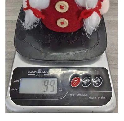 Christmas Deer Horn Doll Grey Red High Hat