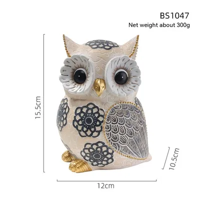 Owl Resin Craft Ornament Nordic Simple Living Room Bedroom