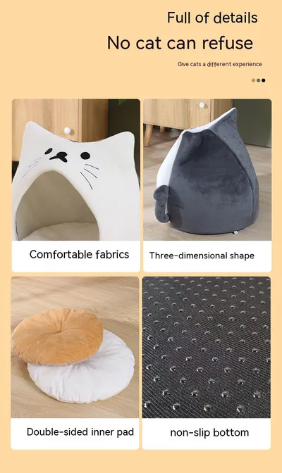 Cat Nest Winter Warm Closed Thickened Autumn And Winter Cold-proof