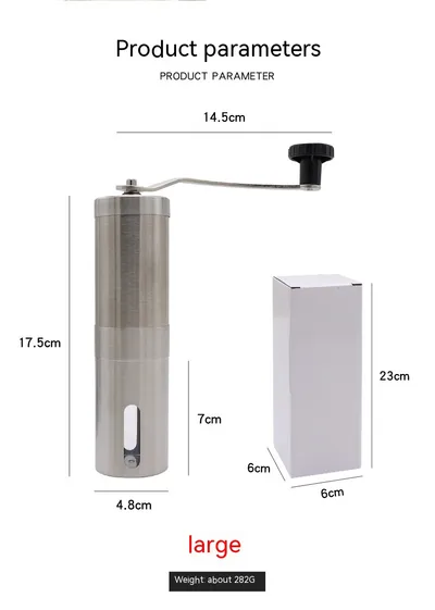 Coffee Machine Hand-cranked Household Coffee Bean Grinder Stainless Steel Small Manual Pulverizer