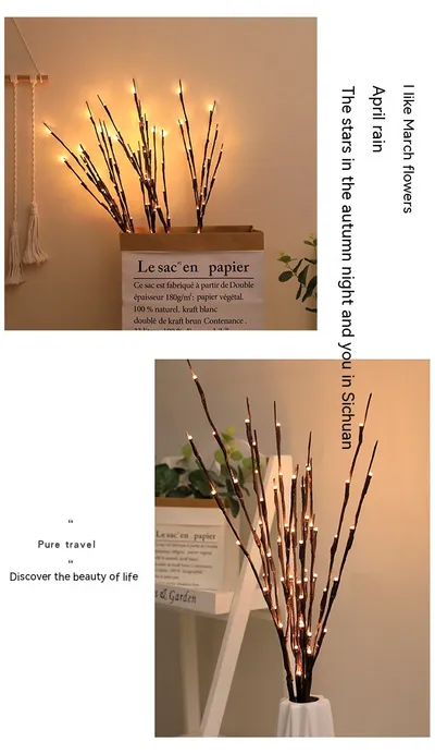 LED Simulation Branch Lamp Romantic Room Bedroom Layout