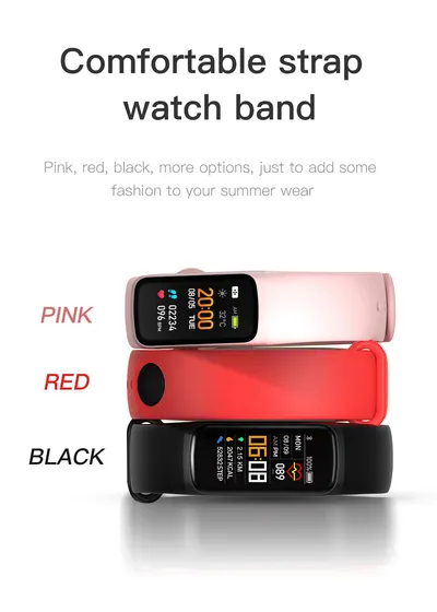 C7 Smart Sport Step Counting Heart Rate Blood Pressure Gift Bluetooth Wristband