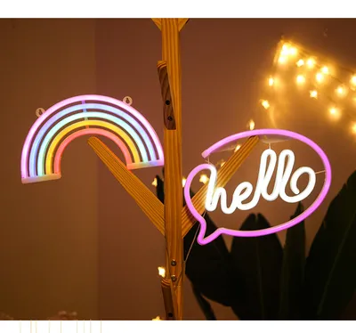 Letter Planet Neon Light Hanging Style