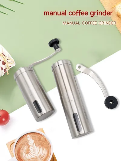 Coffee Machine Hand-cranked Household Coffee Bean Grinder Stainless Steel Small Manual Pulverizer