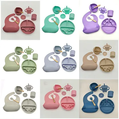 Baby Eat Learning Complementary Food Feeding Silicone Tableware