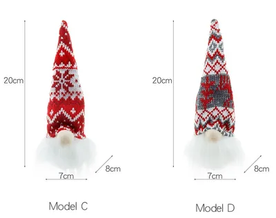 Christmas Decorations Small Night Lamp Forest Old Man With Light Faceless Doll Pendant