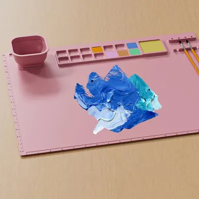 Handmade Erasable Washable Plastic Silicone Palette Children's Painting Mat