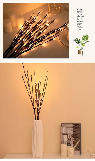 LED Simulation Branch Lamp Romantic Room Bedroom Layout
