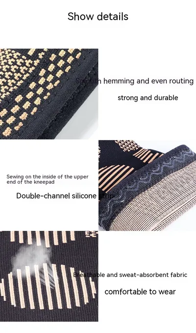Sports Knee Pad Fiber Knitted Copper Ion