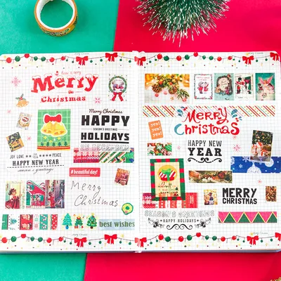 Christmas Combination Tape Notebook And Paper Glue Material Stickers