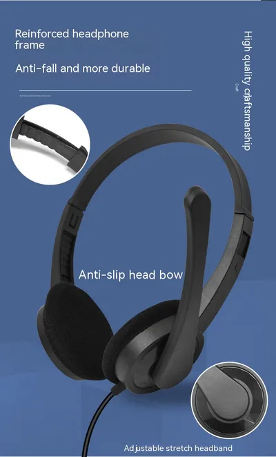 In Stock Computer USB E-sports Telephone Service Customer Service Game Headset Wired Music Voice