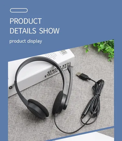 In Stock Computer USB E-sports Telephone Service Customer Service Game Headset Wired Music Voice