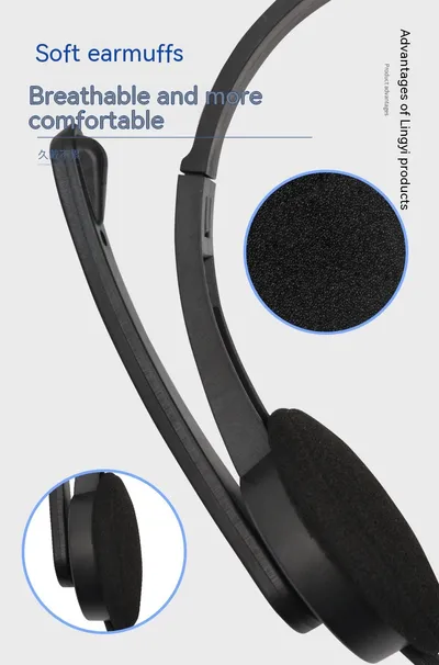 In Stock Computer USB E-sports Telephone Service Customer Service Game Headset Wired Music Voice