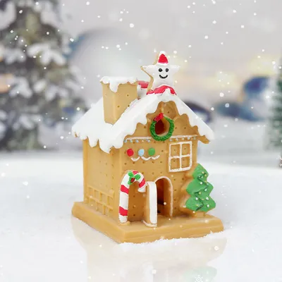 Christmas House Luminous Resin Decorations DIY Micro Decoration Ornaments